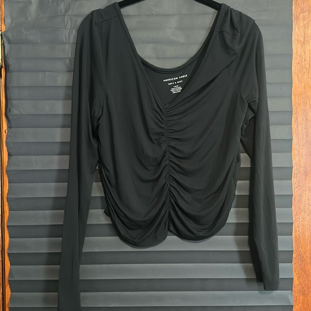 American Eagle Long Sleeve Crop Top